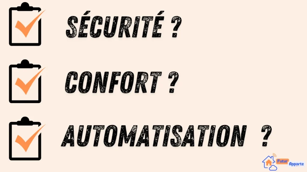 Réflexion sur les besoins en domotique : sécurité, confort et automatisation pour la maison.